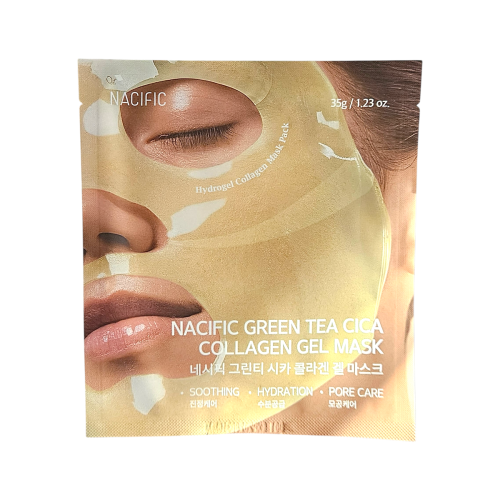 NACIFIC kojąca maska kolagenowa do twarzy (Green Tea Cica Collagen Gel Mask)