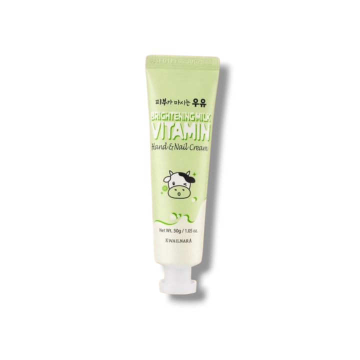 Kwailnara rozjaśniający krem do rąk i paznokci z witaminami (Brightening Milk Vitamin Hand &amp; Nail Cream 30g)