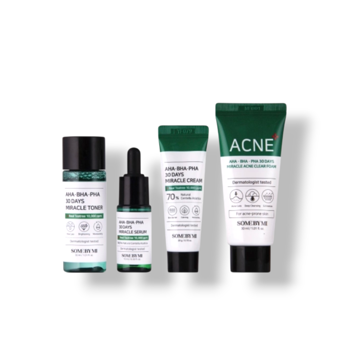 Some By Mi ACNE SOS Kit (AHA BHA PHA 30 Days Miracle AC SOS)