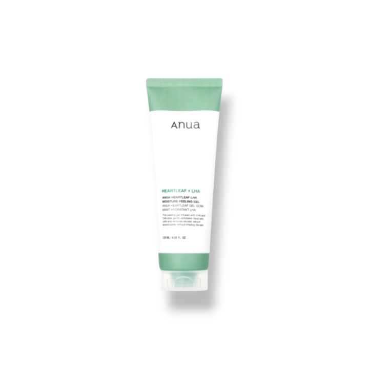Anua peelingujący żel do twarzy (Heartleaf LHA Moisture Peeling Gel Facial Scrub 120ml).png