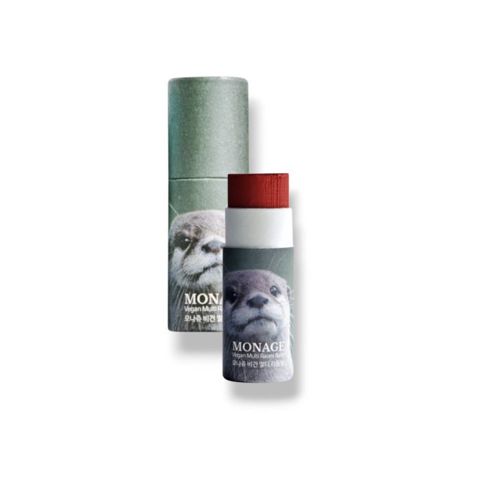 Monage nawilżający balsam koloryzujący w sztyfcie do ust i policzków- wydra (Vegan Multi Raum Balm)