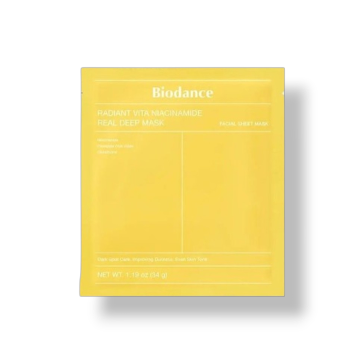 Biodance hydrożelowa rozświetlająca maska do twarzy (Radiant Vita Niacinamide Real Deep Mask 34g)).png