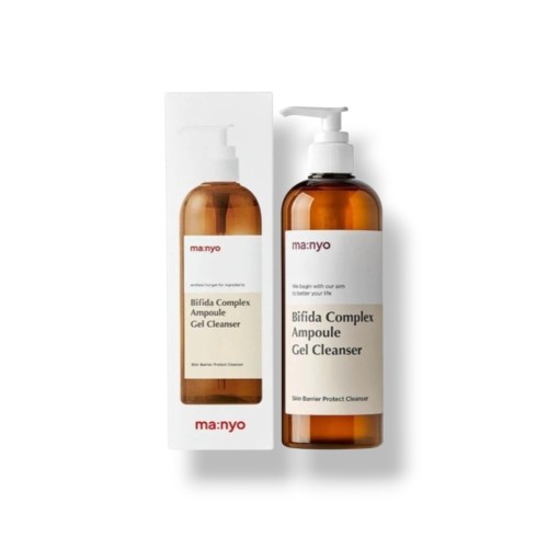 Manyo Bifida Complex Ampoule Gel  to delikatny żebifidobakteriami, probiotykami, ceramidami i ekstraktem z centelli azjatyckiej. Skutecznie usuwa zanieczyszczenia oraz pozostałości makijażu, jednocześnie wspierając barierę ochronną skóry.
