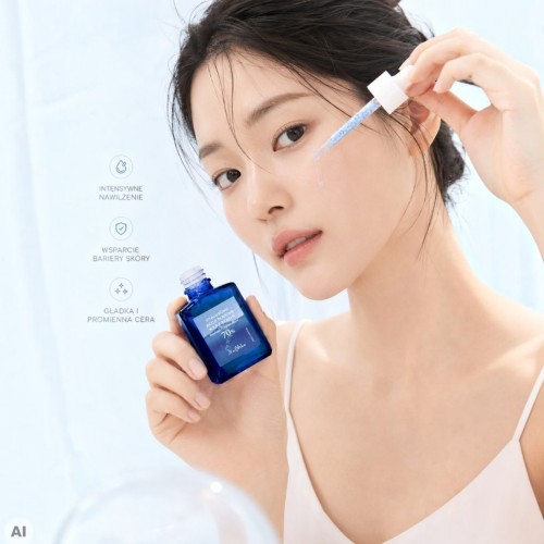 Dr. Althea Aqua Marine Deep Serum to lekkie serum nawilżające z wegańskim PDRN. Formuła wspiera utrzymanie odpowiedniego poziomu nawilżenia skóry, pomaga ograniczyć jej przesuszenie oraz wspiera barierę hydrolipidową