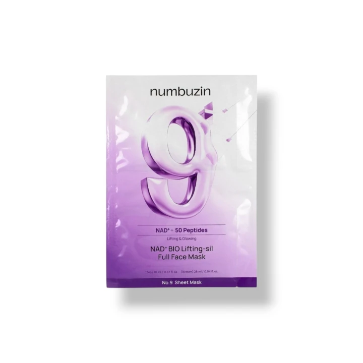 Numbuzin Liftingująca maska do twarzy (No.9+ NAD+ Bio Lifting-sil Full Face Mask, 48ml)
